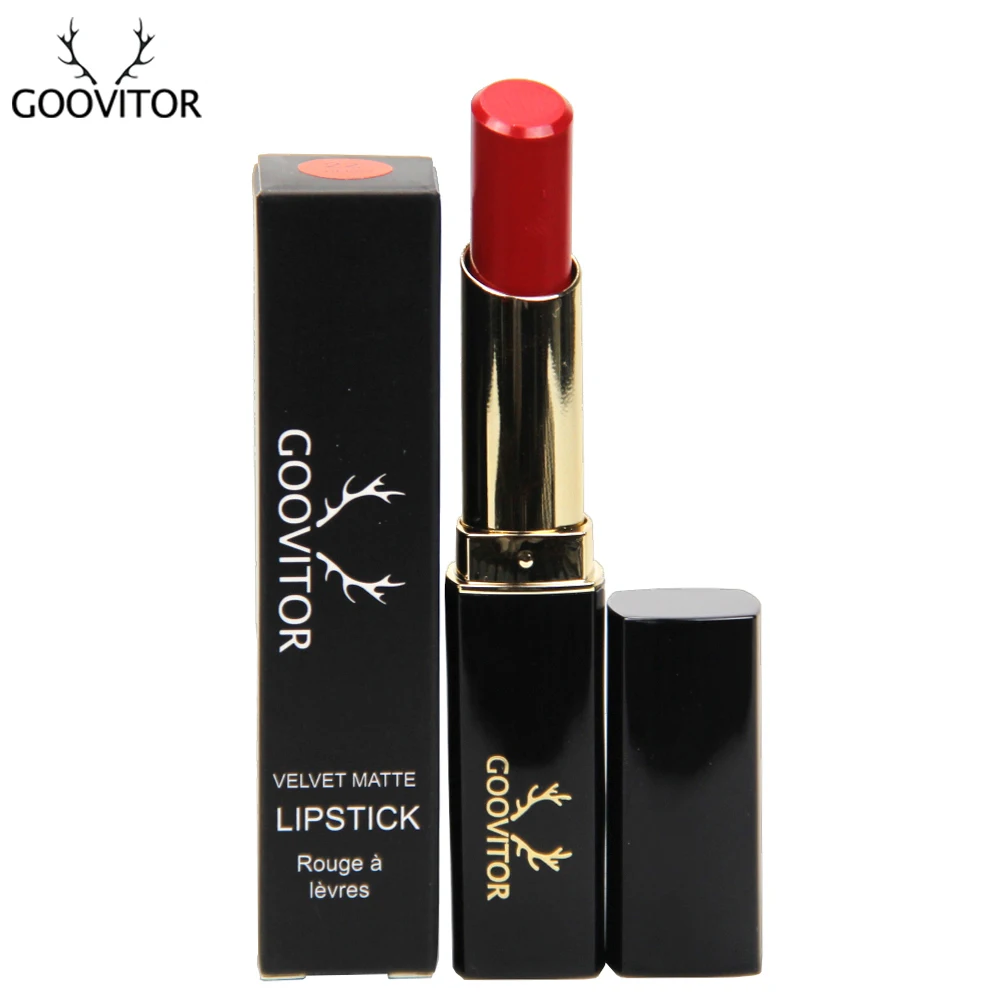 GOOVITOR beauty долговечный матовый губная помада красный бархатный увлажняющий