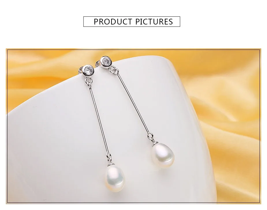HENGSHENG new pearl jewelry, natural pearl earrings cultured freshwater pearls with dangle earring, Women girl gifts
