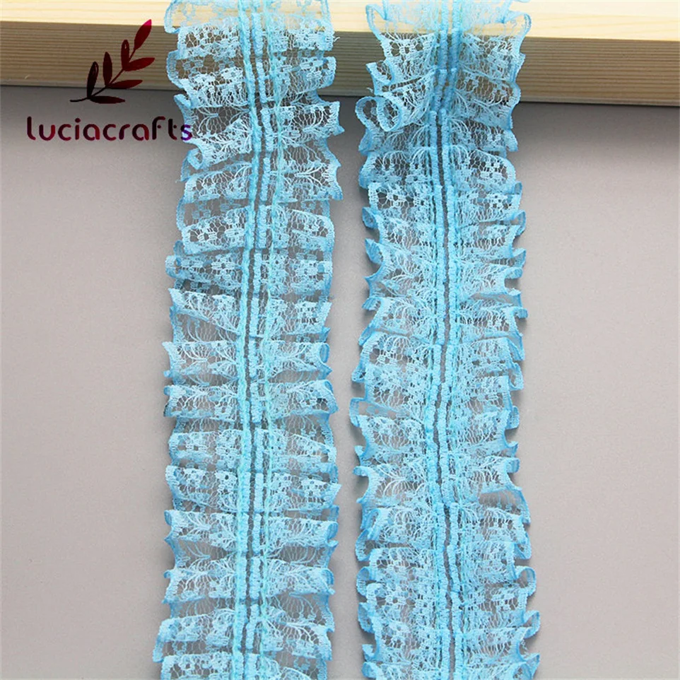 Lucia crafts 2y/5y 40 мм многоцветная кружевная отделка Лента ручной работы пэчворк пошив одежды «сделай сам» аксессуары для украшения головных уборов U0601