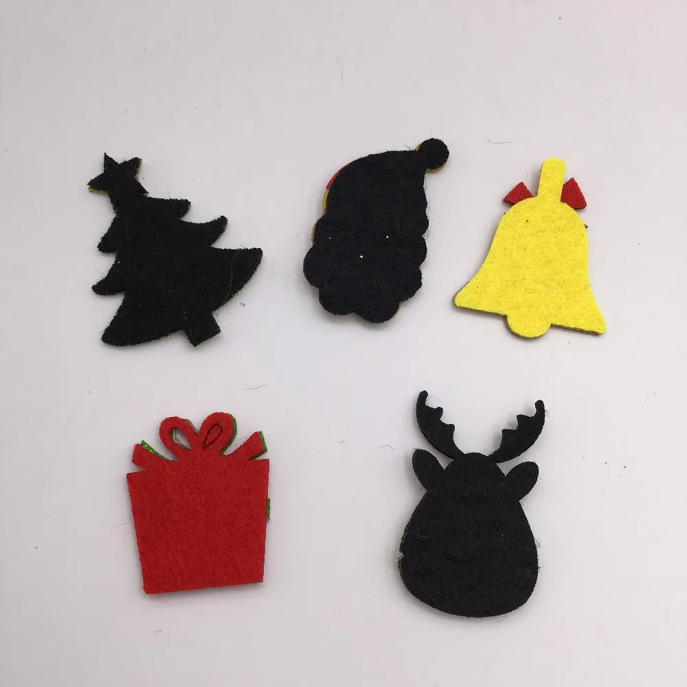 30PCS/Lot Mix Style Merry Christmas Padded Applique Crafts for Children Headwear Hair clip Accessorie Free shipping |