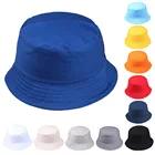 Панама в Корейском стиле для мужчин и женщин, Пляжная Складная шапка с широкими полями, однотонная, в стиле хип-хоп, с защитой от ультрафиолета, летняя