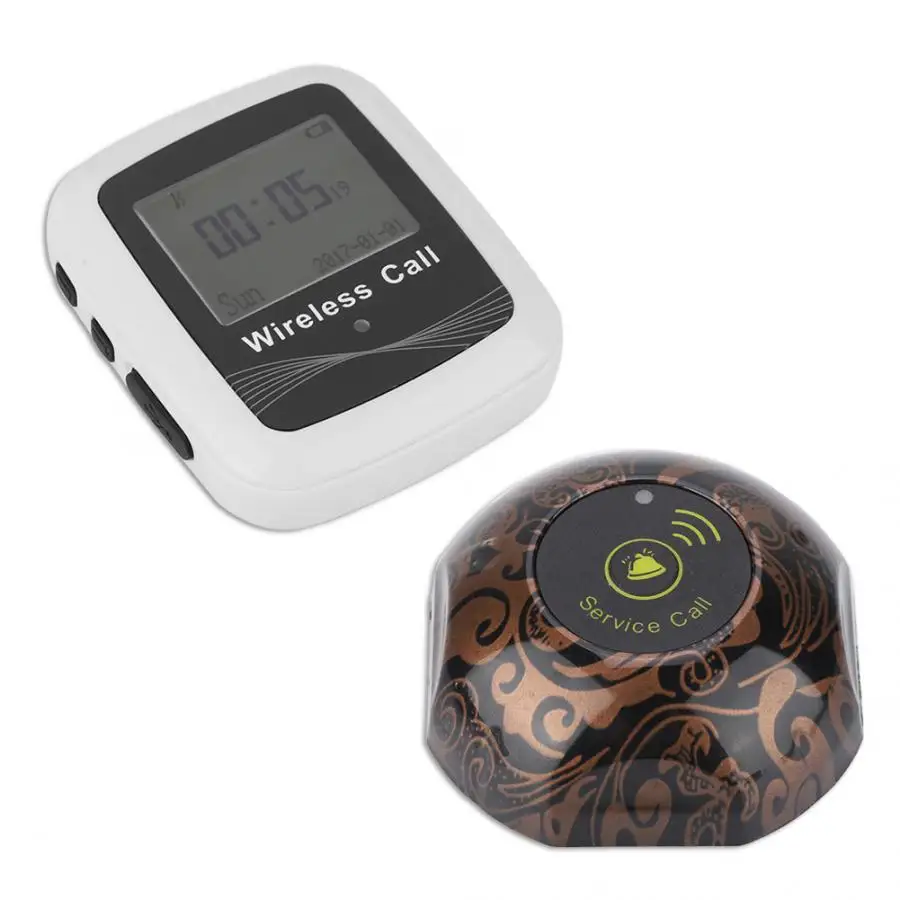 Caregiver Wireless Pager Restaurant Paging System 1 Mobile Receiver+10 Waterproof Guest | Компьютеры и офис