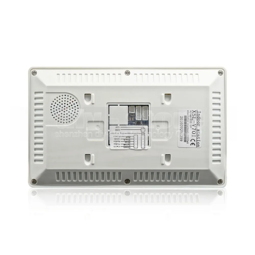 DIYSECUR 7 inch 1024 x 600 HD TFT LCD Screen Video Door Phone Video Intercom Doorbell RFID Reader + Password HD Touch Camera