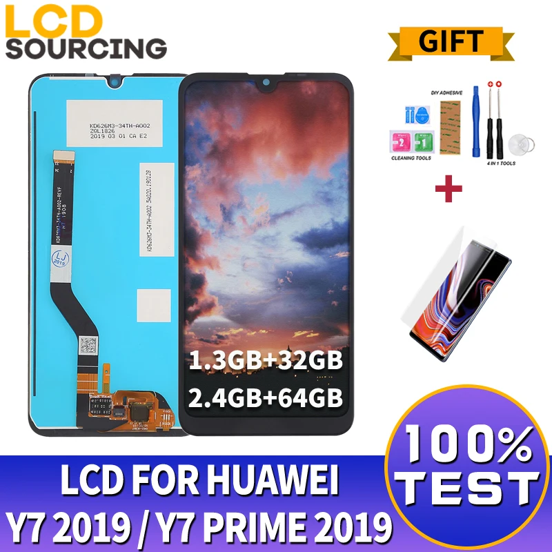 

6,26 дюйма для Huawei Y7 2019 ЖК-дисплей с сенсорным экраном дигитайзер в сборе для Y7 PRO 2019 ЖК-дисплей/Y7 Prime 2019 дисплей заменить
