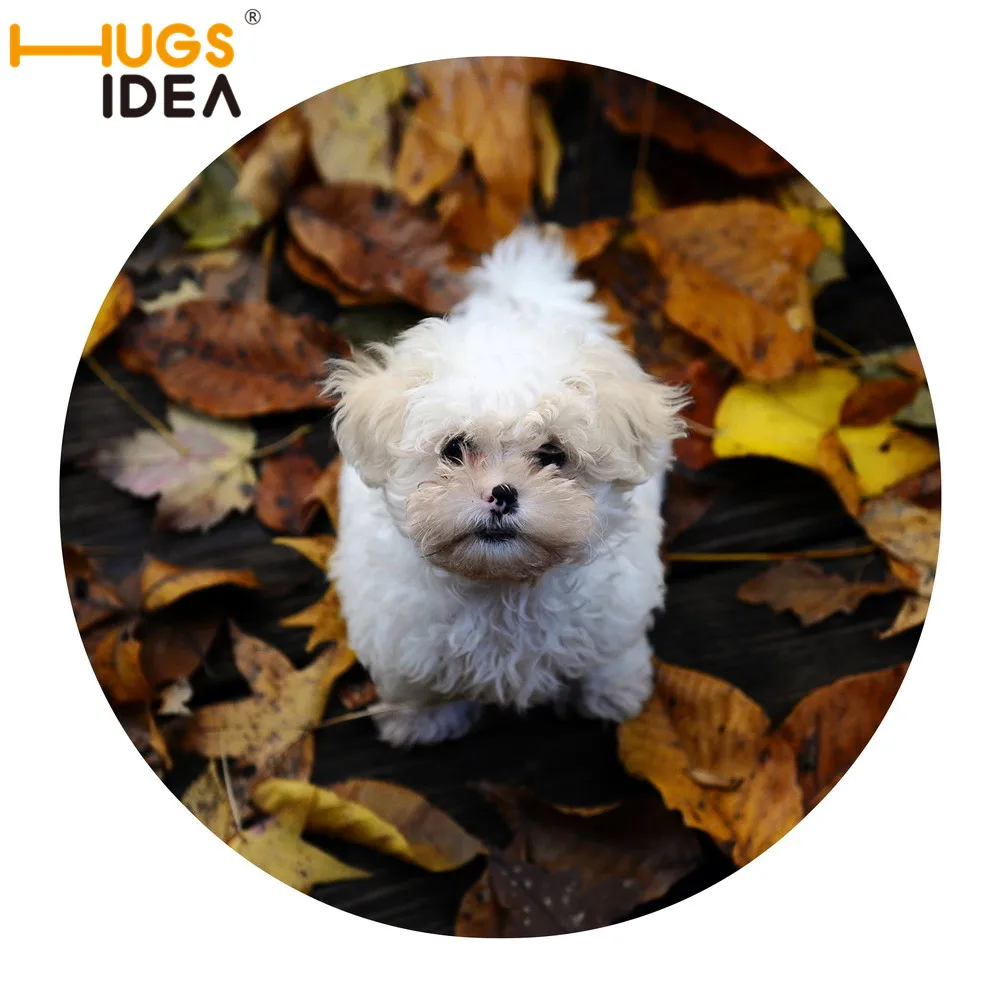 HUGSIDEA 3D милые животные собака ковер не скользит тонкий дизайн Круглая дверь