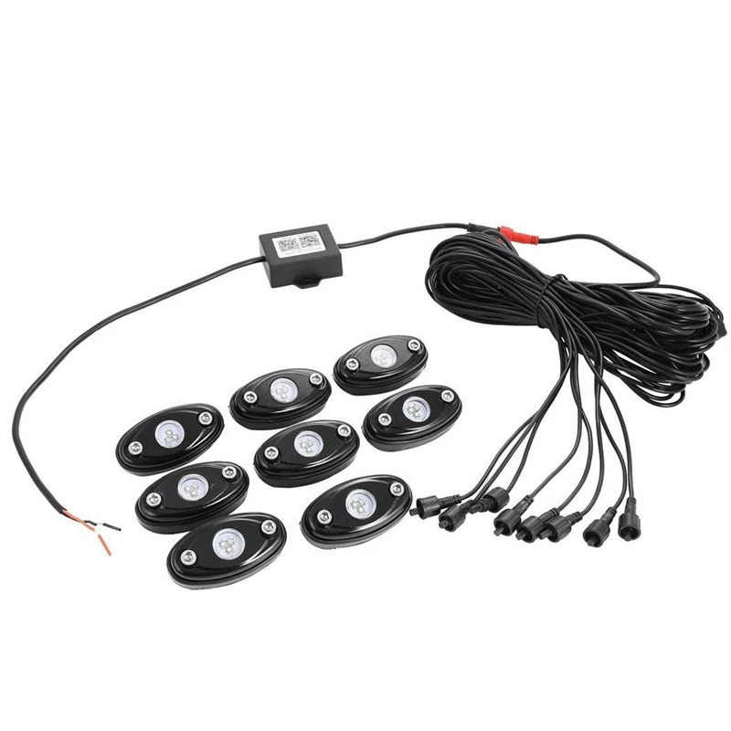 Rgb Led Rock Lights сотовый телефон приложение Bluetooth управление 8 стручков многоцветный