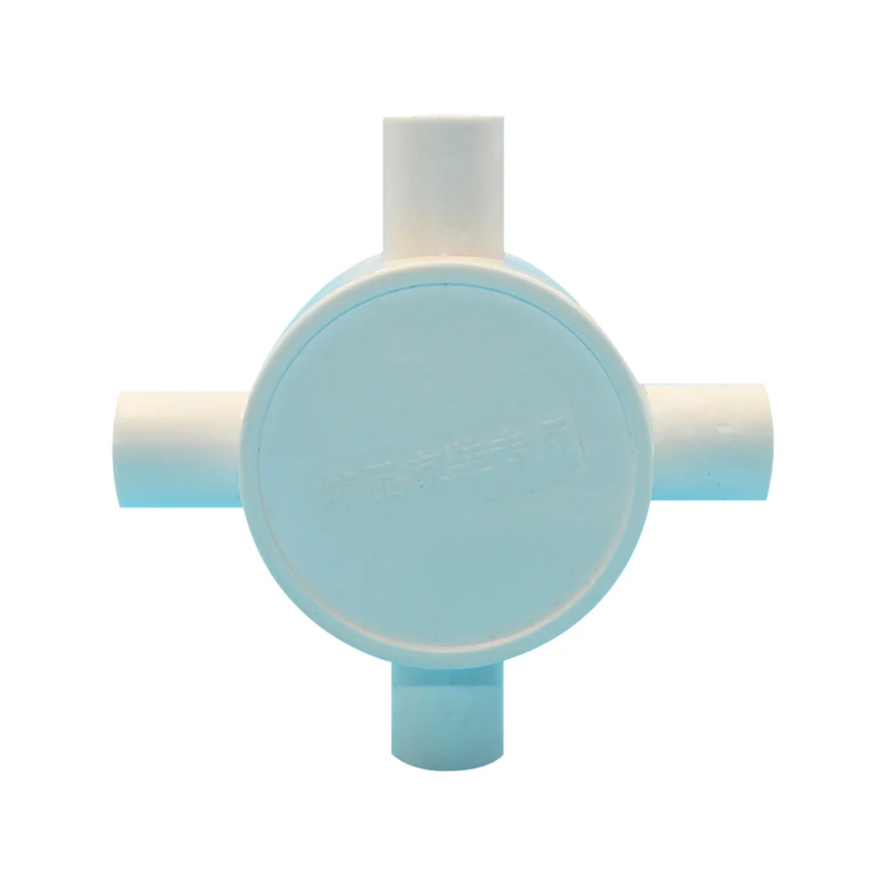 20 мм белый четырехсторонний Циркулярный соединитель командная коробка ПВХ линия