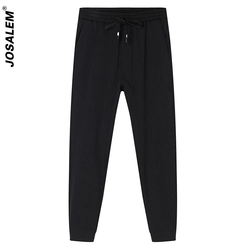 Мужские брюки тренировочные нейлон карандаш повседневные эластичные мужские