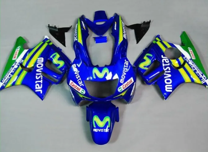 

L36-Hot Sales,For CBR600 F3 1997 1998 Parts CBR600F3 97 98 CBR 600 F3 Aftermarket Fairing Kit Injection molding Blue gree