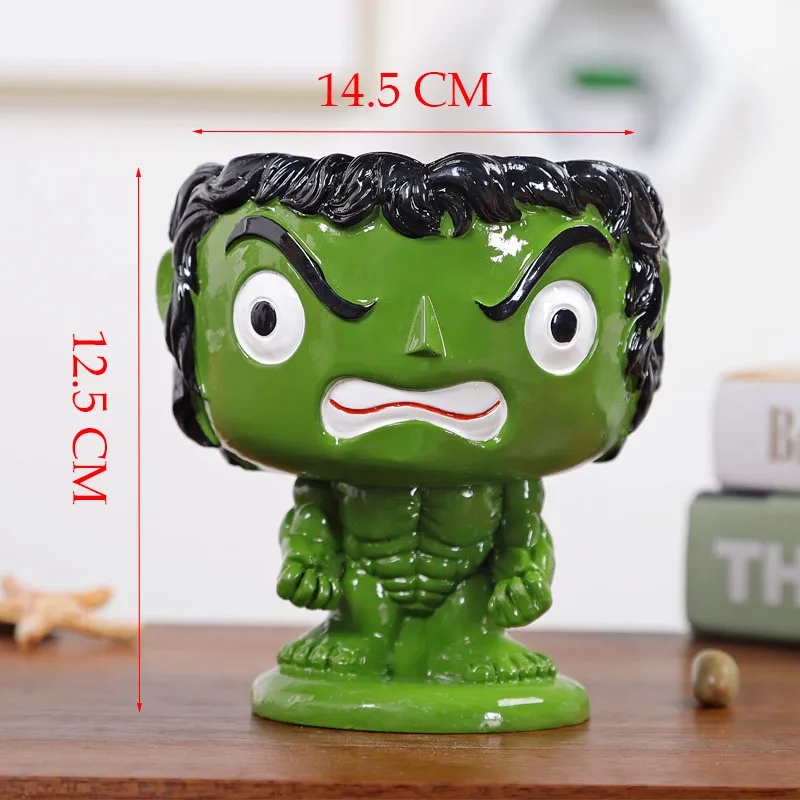 Hulk YeFine Мстители креативные смолы бонсай горшки суккулент Плантатор цветочный горшок домашний декор Artware домашний Многофункциональный цветочный горшок - Цвет: Hulk