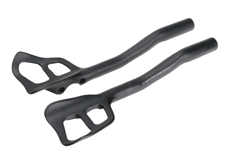 

TOSEEK UD Matt Finish Full Carbon Fiber TT Bar Arm Rest Aero Handlebar Bike Bicycle Parts (Matte Black Shiny Logo)