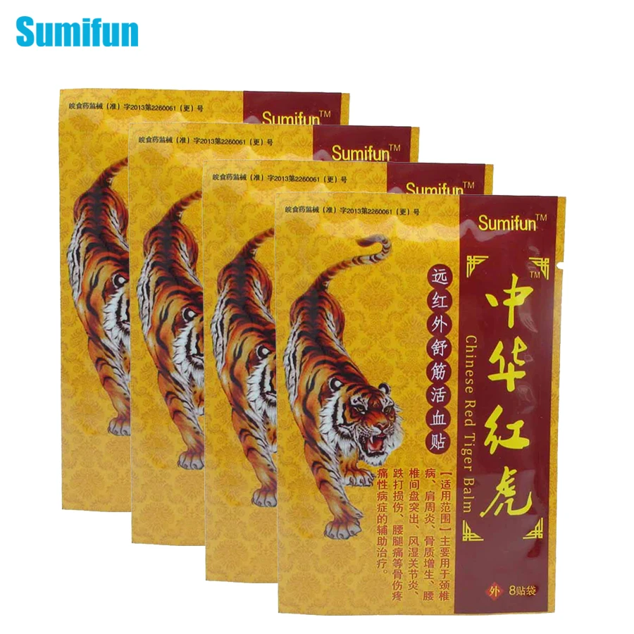 

Sumifun 32Pcs/4Bags Pain Relief Antistress Body Massager Ointment For Joints Relief Joints Medical Plaster K00104
