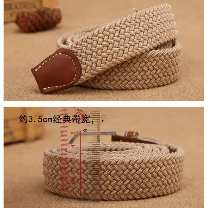 Новинка 2017 мужской и женский пояс эластичный плетеный студенческие