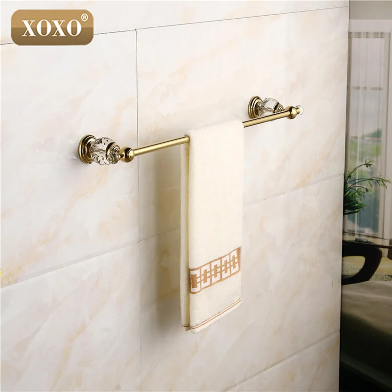 XOXO Латунное и Кристальное Золотое одиночное полотенце держатель для стойка