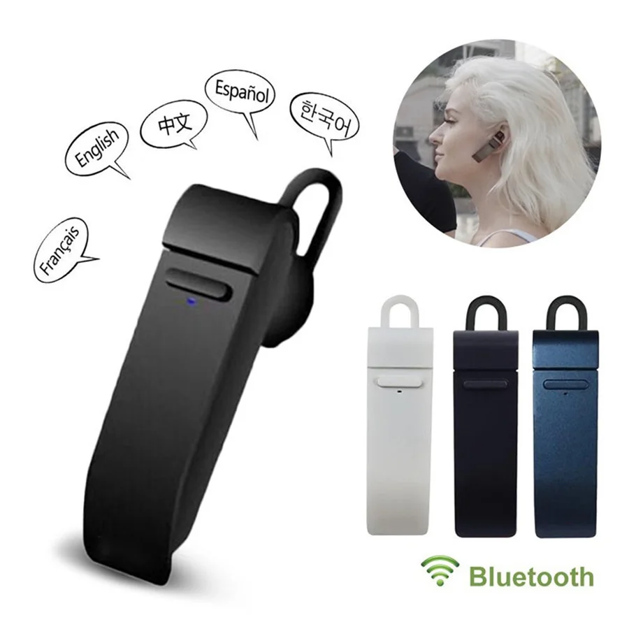 Peiko перевести наушники Беспроводной бизнес Bluetooth 23 языков Smart Mini Двойной режим с