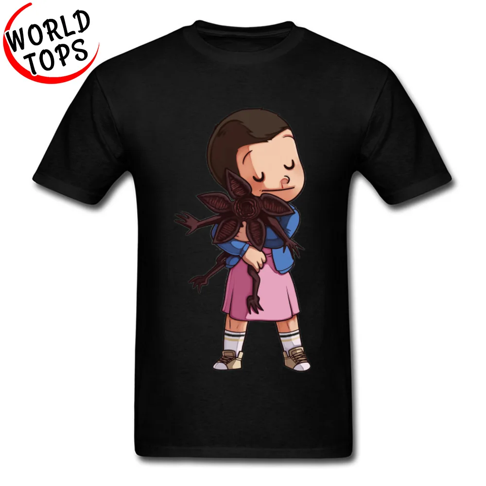 

Футболка Eleven Hug Demogorgon «очень странные дела», новинка 2019, топы с мультяшным рисунком, футболки, лето/осень, 100% хлопок, модные футболки