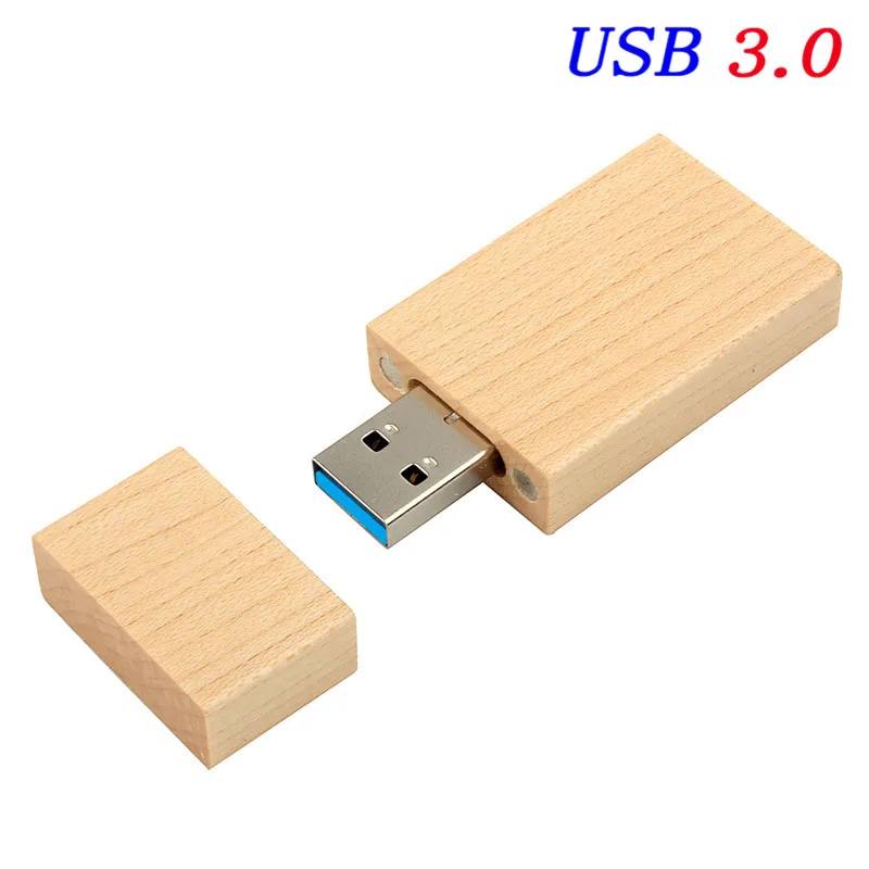 JASTER деревянный блок USB флеш-накопитель Красная деревянная Флешка 4 ГБ 8 ГБ 16 ГБ 32 ГБ 64 ГБ Флешка карта памяти U диск Подарок USB 3,0 - Цвет: Maple wood