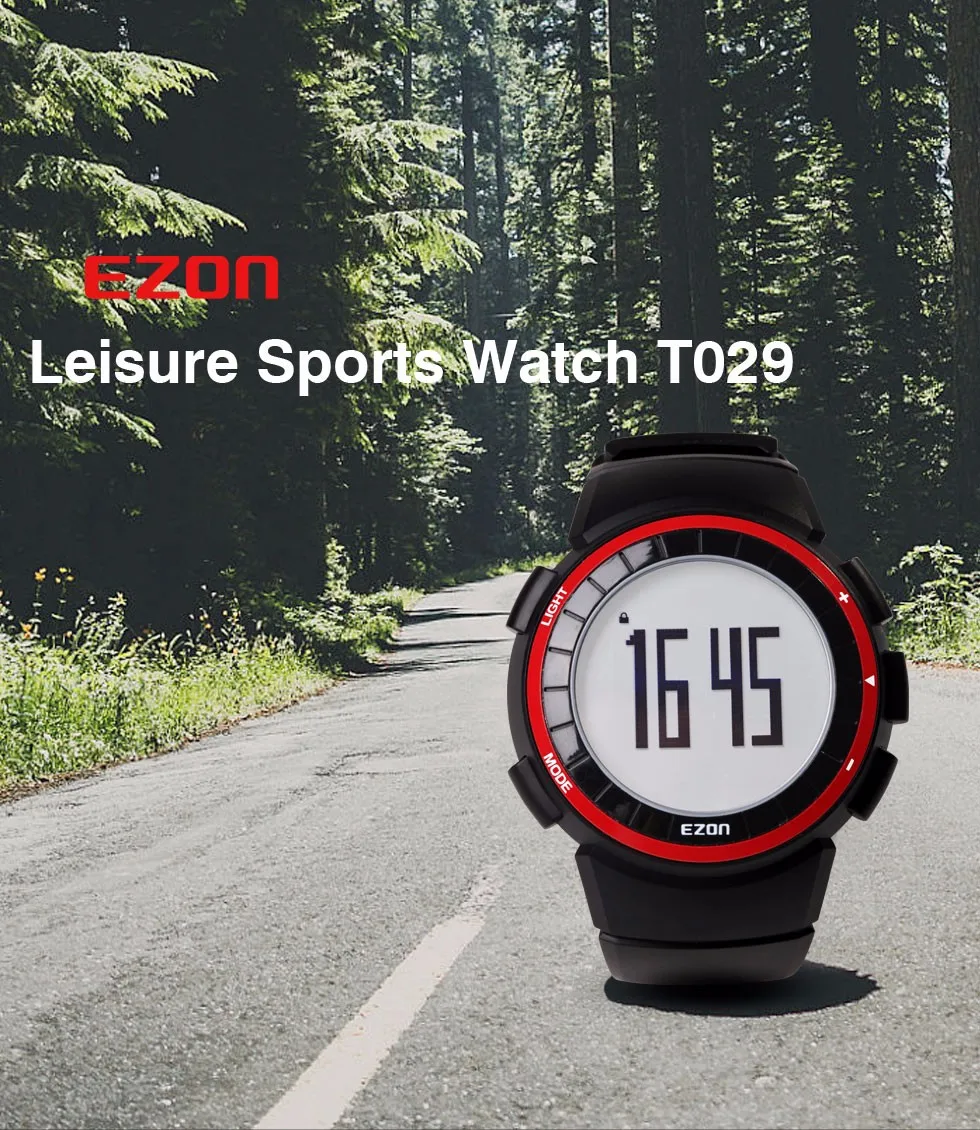 EZON T029 Фитнес шагомер часы мужские и женские спортивные часы цифровые электронные наручные часы Счетчик калорий секундомер Будильник