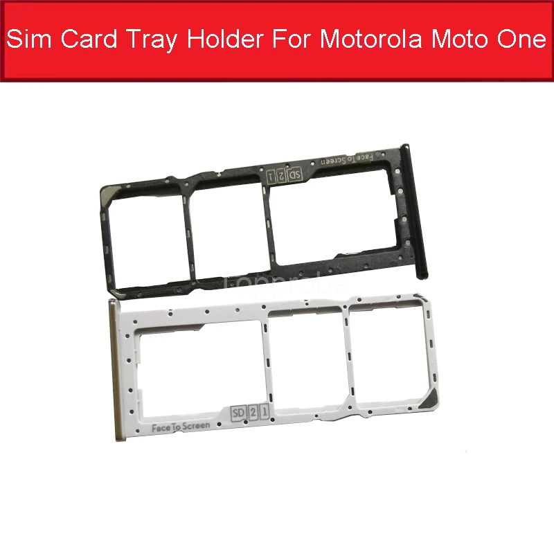 Держатель лотка для карты памяти и sim-карты для Motorola MOTO ONE SIM Слот кардридера разъем адаптера Ремонт Запасные части