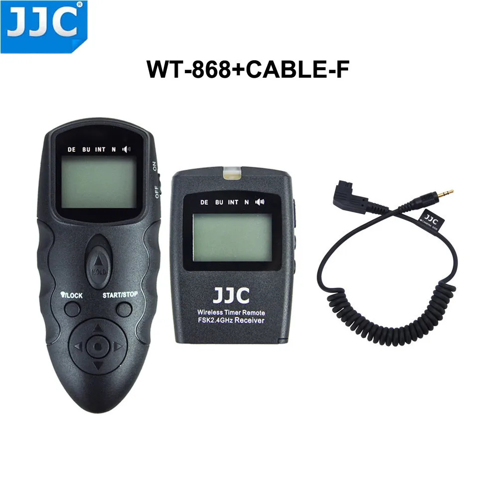 CABLE-F JJC камера 2,4 ГГц 56 каналов DSLR RF беспроводной таймер дистанционного управления для SONY A7III/A6300/A6500/A6000/RX100IV/RX100V/RX10/A58/A7 - Цвет: CABLE-F