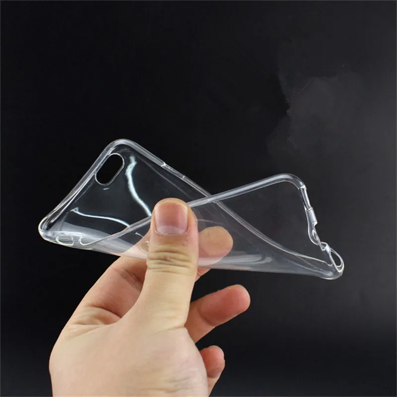 Прозрачный чехол для телефона iPhone X 8 7 6 6s 5 ультра тонкий плюс Tpu сзади Coque