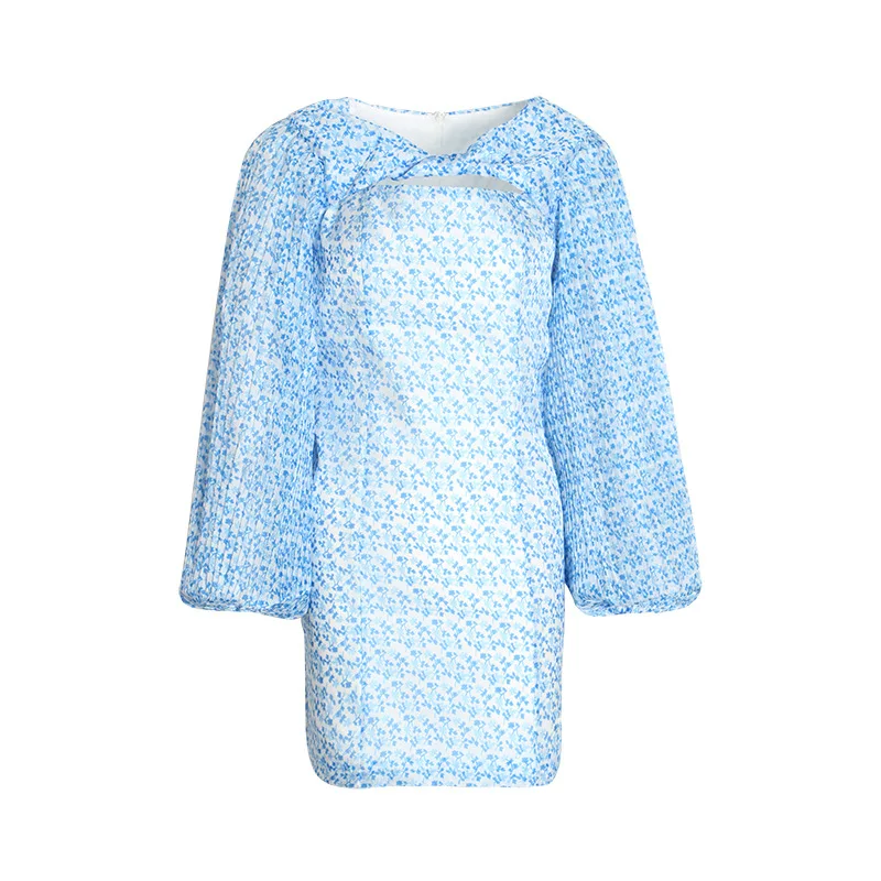 Дизайнерское платье высокого качества 2019 цветочное винтажное зимнее мини с