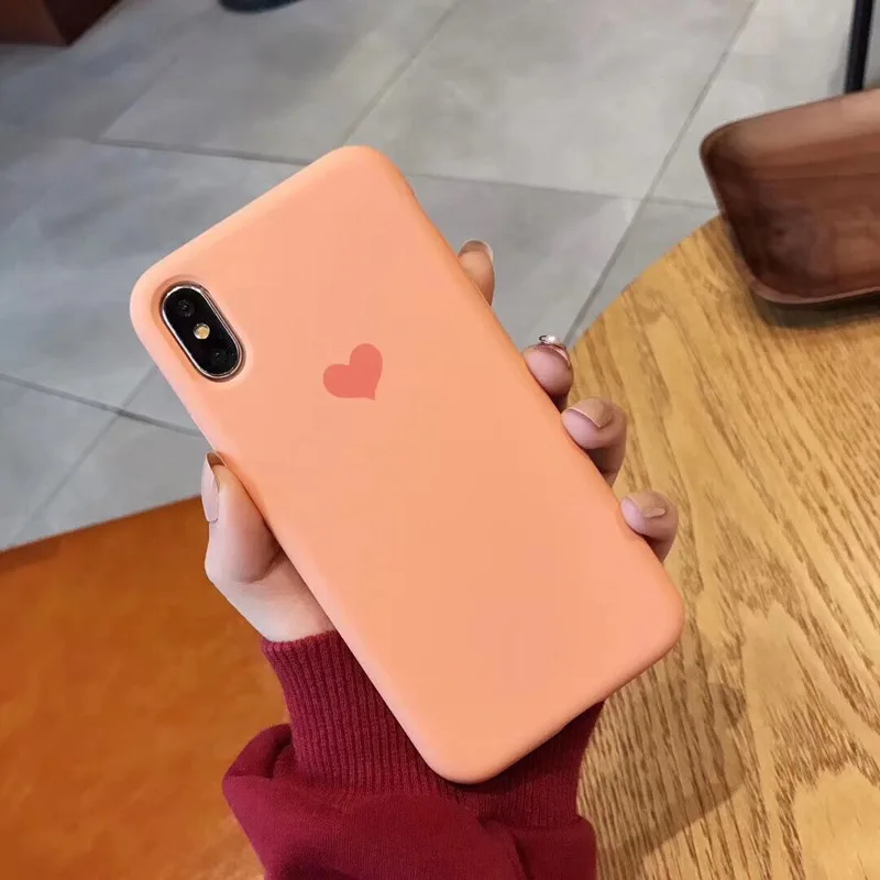 Новый жидкий силиконовый чехол для мобильного телефона love iphoneXSmax Apple 8plus все