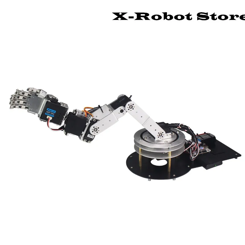 DIY humanoid biped robot arm 6DOF5 относится к 6 Серводвигатель Arduino arm пять пальцев сплав танцевальные перчатки гуманоид пульт дистанционного управления