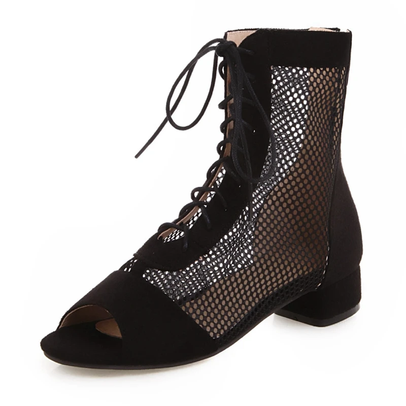 

ENMAYLA 2019 New Arrival PU Summer Fashion Low Heel Sandals Basic Casual Lace-Up Solid Women's Shoes Size 34-43 LY2512