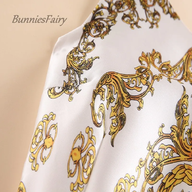 BunniesFairy, весна, новинка, 1950 s, женское винтажное платье, роскошный золотой цветочный принт, Женская подиумная праздничная одежда, рокабилли