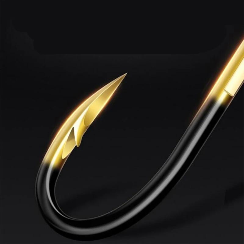 

Wokotip 10pcs/Lot Fishing Hooks Carp Fishing Tackle Barbed Colored Tungsten Alloy 15 Sizes Fishhooks Fishing Accessories Lures