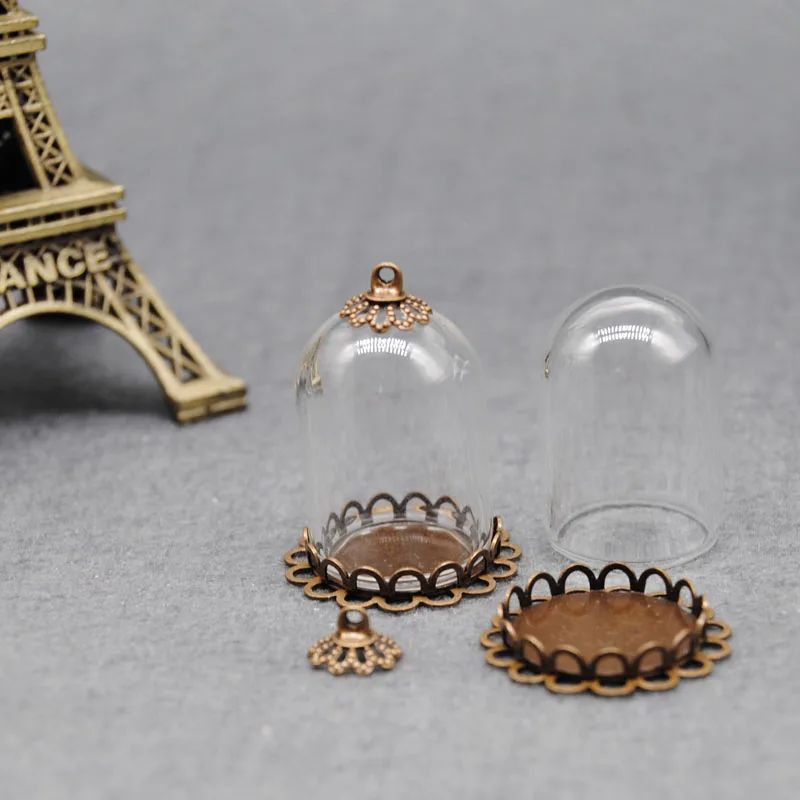 XCDIY 5 компллот лот 25*18 мм стеклянный купол стеклянная крышка шар старинная