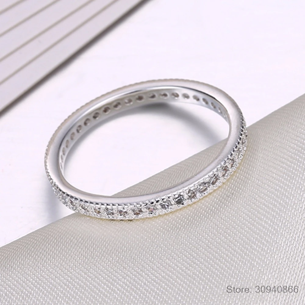 Кольцо LEKANI Eternity Promise, AAAAA, цирконий, камень, 925 пробы, серебро, обручальное кольцо, кольца для мужчин и женщин, хорошее ювелирное изделие
