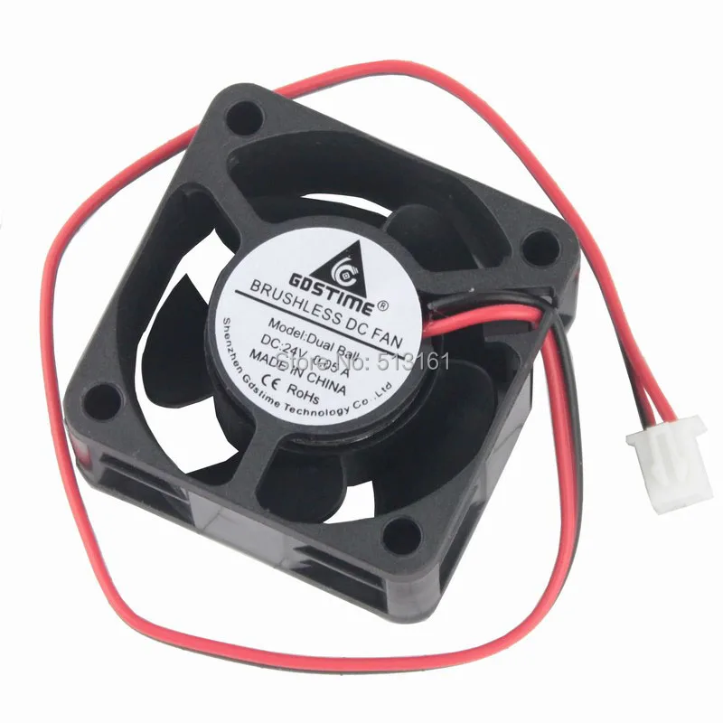 5 шт. Gdstime DC 24 V 2 Pin двойной шариковый подшипник Корпус Процессор кулер вентилятор охлаждения 40 мм x 20 мм 4020 4 см