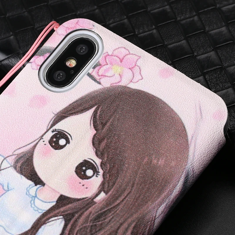 Кожаный чехол книжка с рисунком бабочки цветка башни для телефона Xiaomi Mi 8 Pro Lite