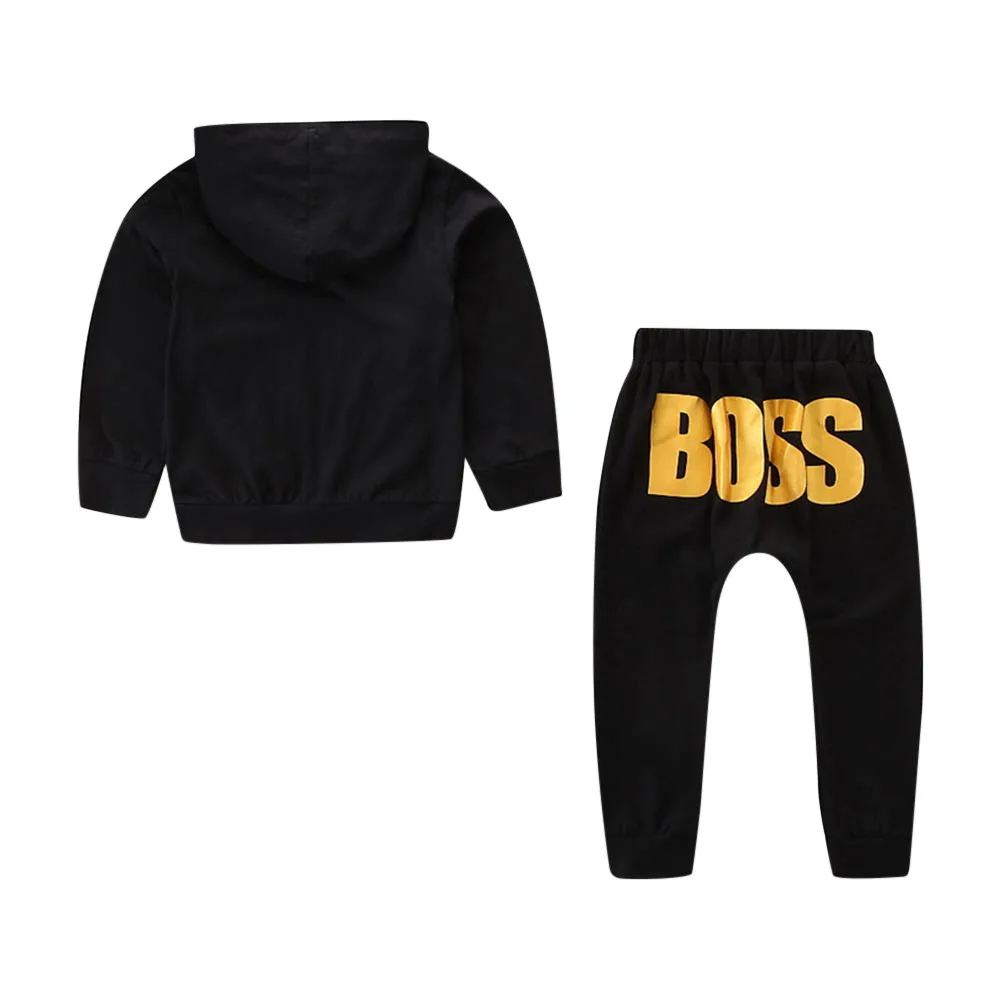 Новинка 2018 одежда для мальчиков комплекты одежды из 2 предметов топ с капюшоном и