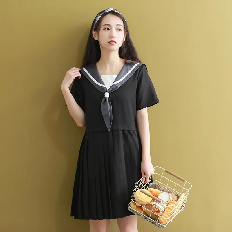 Японское школьное платье JK Униформа с матросским воротником для школьниц Kawaii