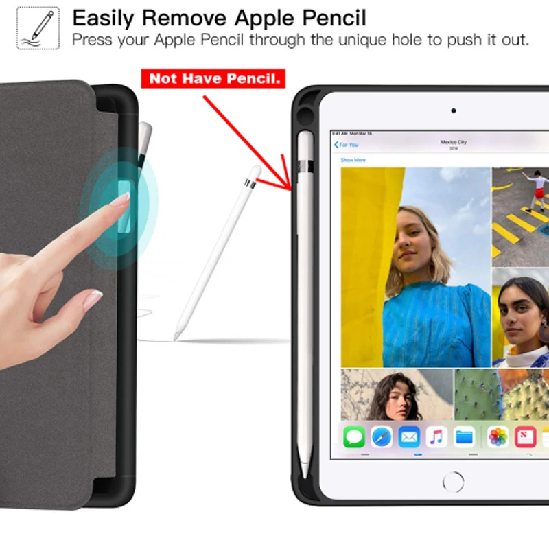 Чехол для нового iPad mini 5, 7,9 дюйма, дюйма, с держателем карандаша, умный кожаный тканевый силиконовый чехол, чехол для iPad mini 4 Funda
