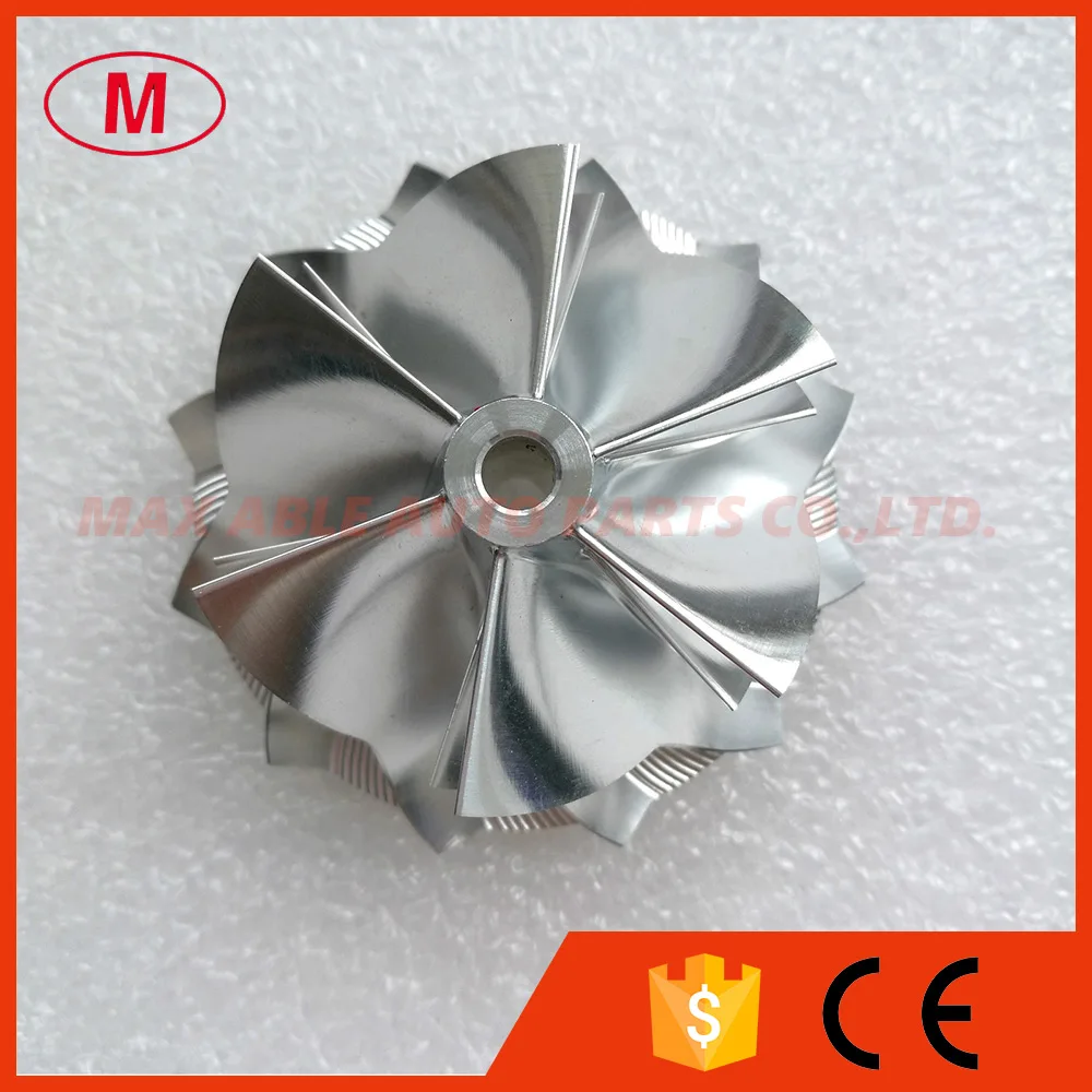 K16 5324-123-2206 High Performance Turbo Aluminum 2618/Billet compressor wheel 49.62/61.98mm 6+6 blades For TTRS 1855-970-0000 | Автомобили