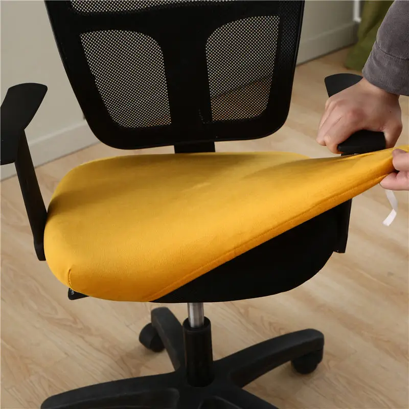 Thick Plush Seat Cover Removable Chair Covers Spandex Anti-dirty for Dining Room Kitchen Office housse de chaise | Дом и сад
