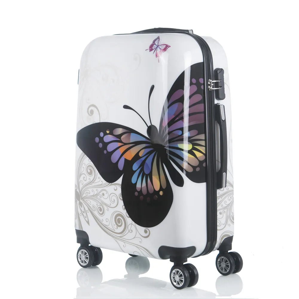 20 24 INCH butterfly pull rod box luggage ABS+PC suitcase chassis universal wheel | Багаж и сумки