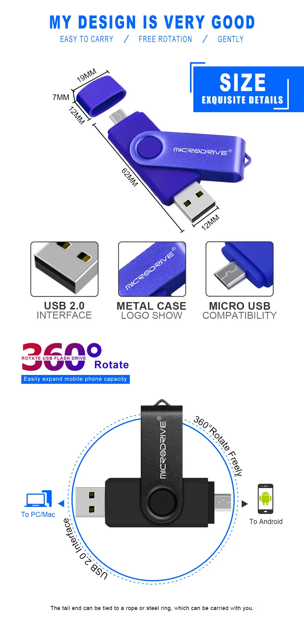 USB флеш-накопитель двойного назначения, Micro USB флеш-накопитель OTG, 4 ГБ, 8 ГБ, 16 ГБ, 32 ГБ, 64 ГБ, 128 ГБ, USB флеш-накопитель для компьютера/телефона