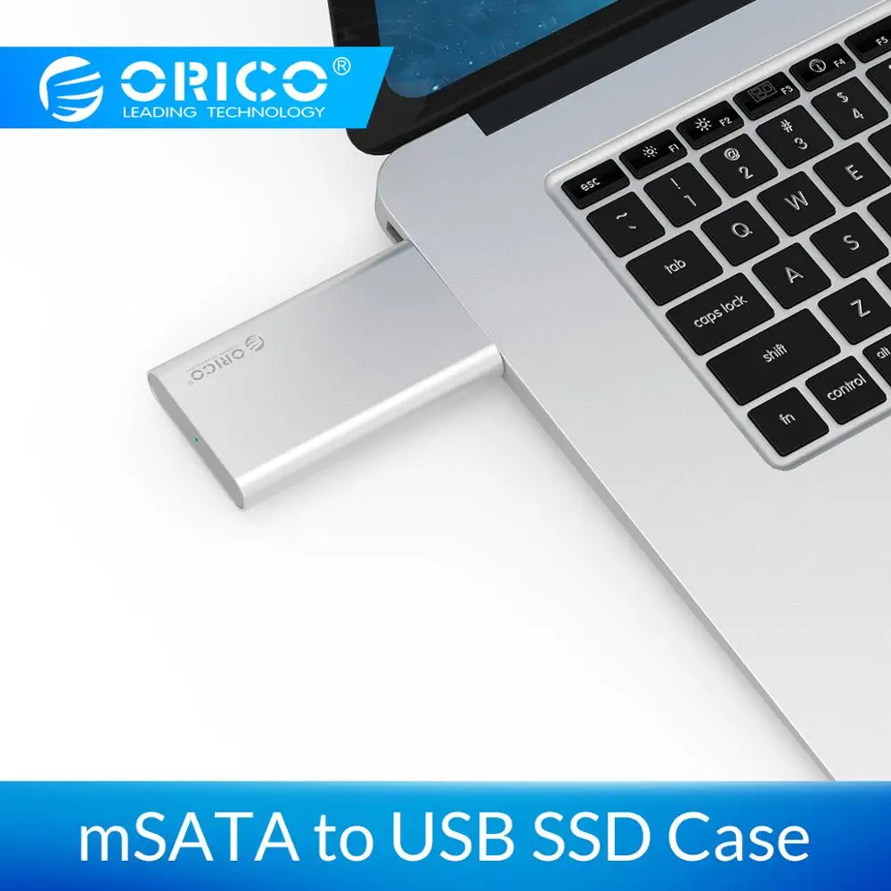 ORICO Mini USB3.0 mSATA SSD корпус алюминиевый 5 Гбит/с высокоскоростной HDD чехол для ноутбука Настольный Windows/Linux/Mac с винтовой фиксацией