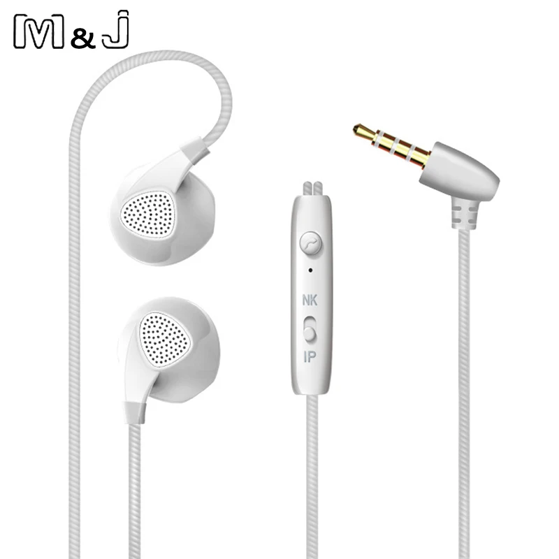 M& J наушники для iPhone 6 6 S 5 телефон наушники с микрофоном 3,5 мм Jack Bass гарнитура для Iphone Apple Sumsang спортивные наушники