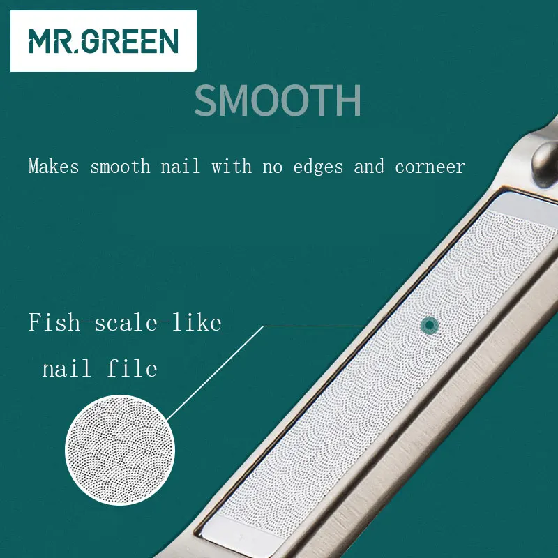 Фото Кусачки для ногтей MR.GREEN из нержавеющей стали, кусачки для ухода за педикюром, профессиональные пилочки для ногтей в виде рыбьей чешуи, инстр... №3