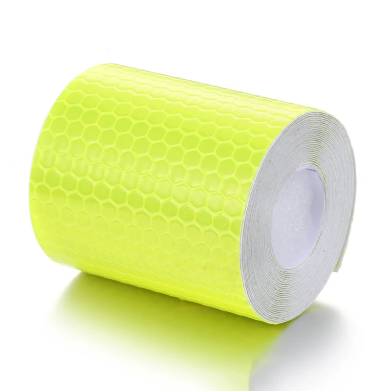 fluorescent yellow 5 см* 3 м Светоотражающая наклейка для кузова велосипеда, водонепроницаемая Защитная сигнальная лента, Светоотражающая наклейка для ночного вождения велосипеда - Цвет: fluorescent yellow