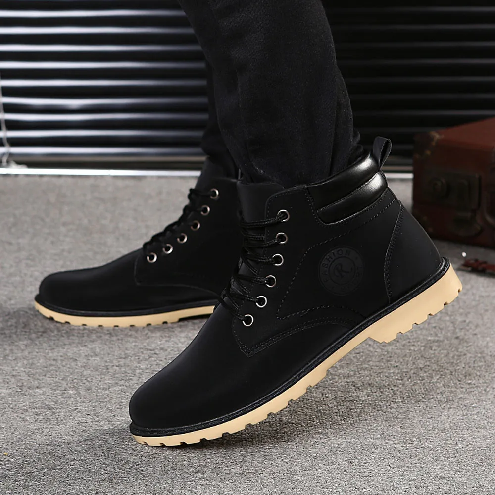 Марка CAGACE 2018 мужские высококачественные ботинки модные замшевые кожаные
