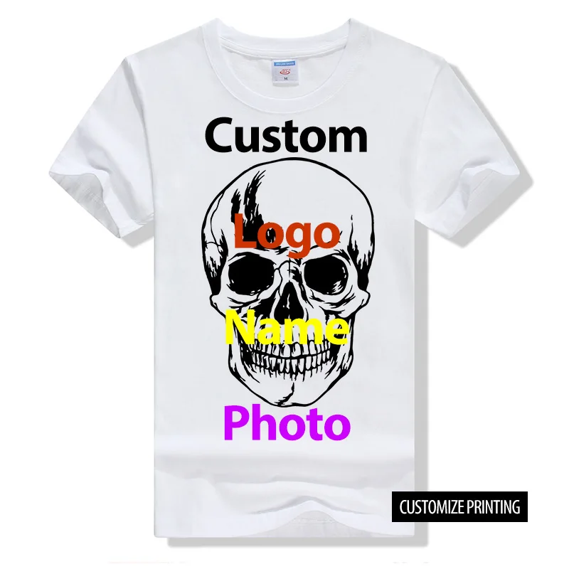 

Мужская футболка с короткими рукавами и круглым вырезом, хлопковая Футболка с принтом логотипа «сделай сам», брендовая мужская одежда, заба...