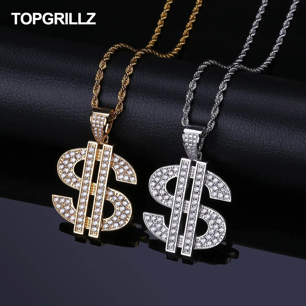 TOPGRILLZ ожерелье с кулоном и буквой в долларах хип-хоп/панковские шармы ювелирные