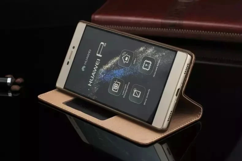 Оригинальный чехол для мобильного телефона huawei P8 кожаный флип-чехол с умным